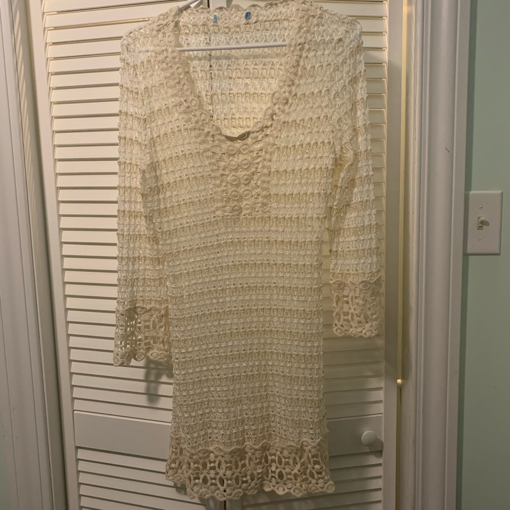 Knit midi dress/ bathing suit cover